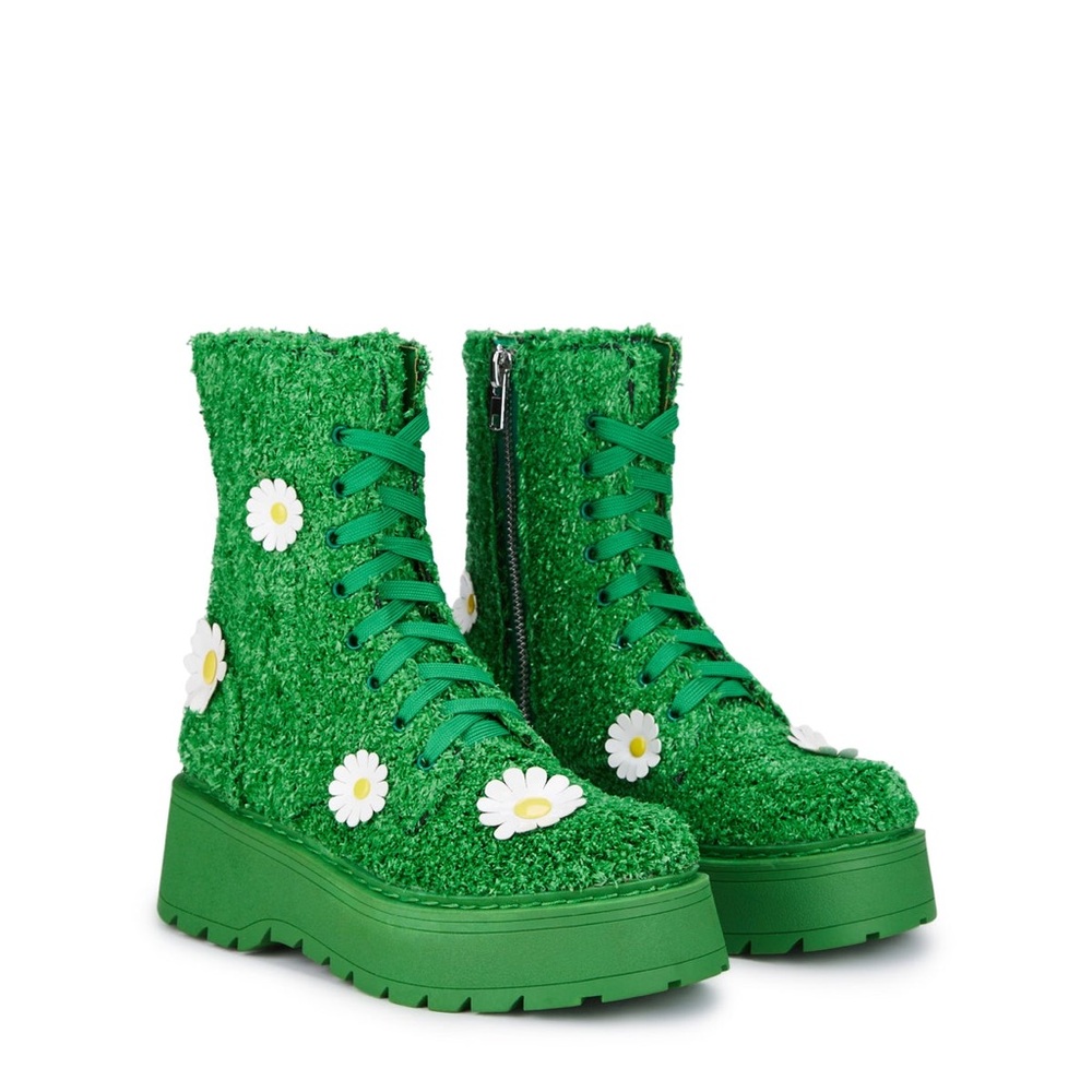 dELiA*s by Dolls Kill - IT'S ALWAYS GREENER COMBAT BOOTS NWT